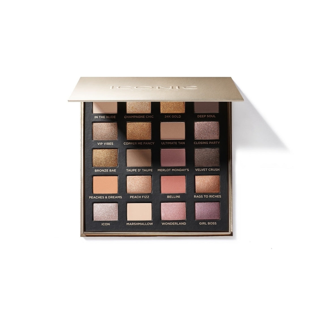 ICONIC London Eyeshadow Palette - Gold, Brown, Pink